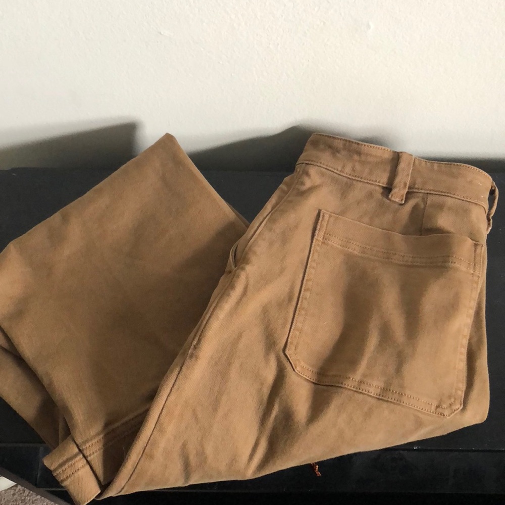 Never Worn!! Everlane Wide Leg Crop in Ocre Size 4